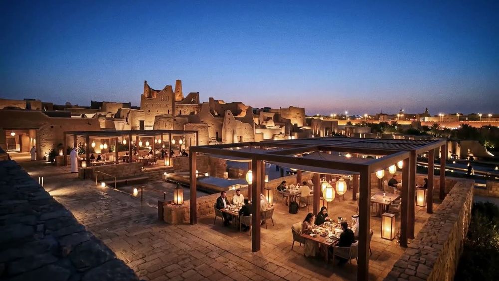 Diriyah — FRAME 06 / 06 — THE CORRIDOR AT DUSK