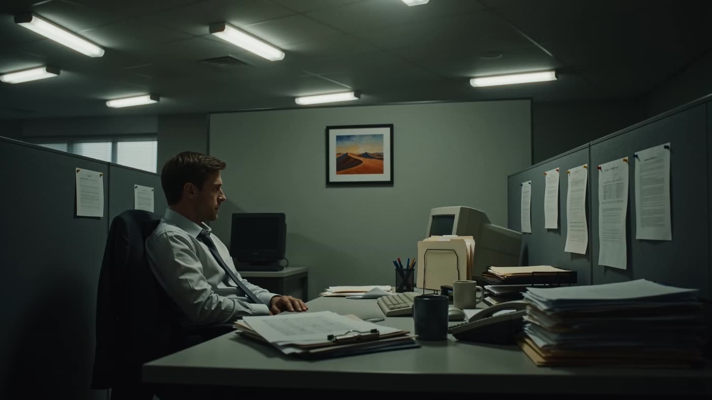 Look Again — FRAME 01 / 06 — THE OFFICE, LEFT BEHIND